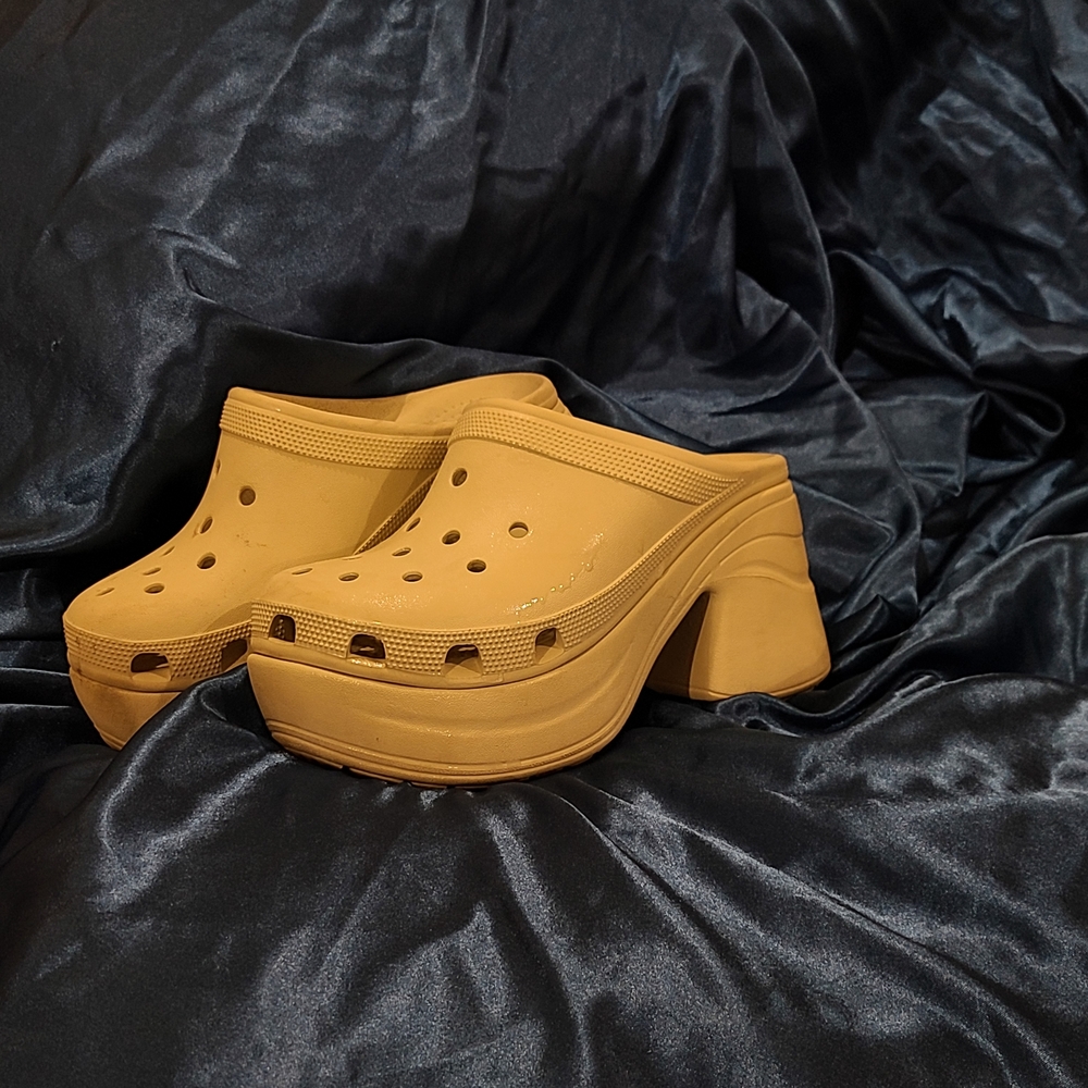 CROCS Yellow Classic Clog Mules